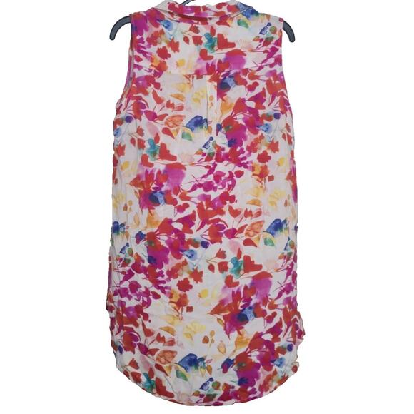 Soft Surroundings Womens Colorful M Button Down Light Sleeveless Summer Tunic - Picture 2 of 5